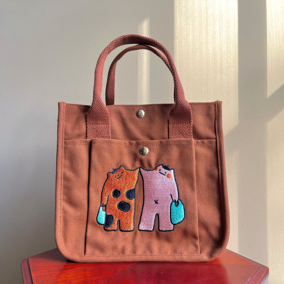Purple Times Mochi Tiger Boxy Tote