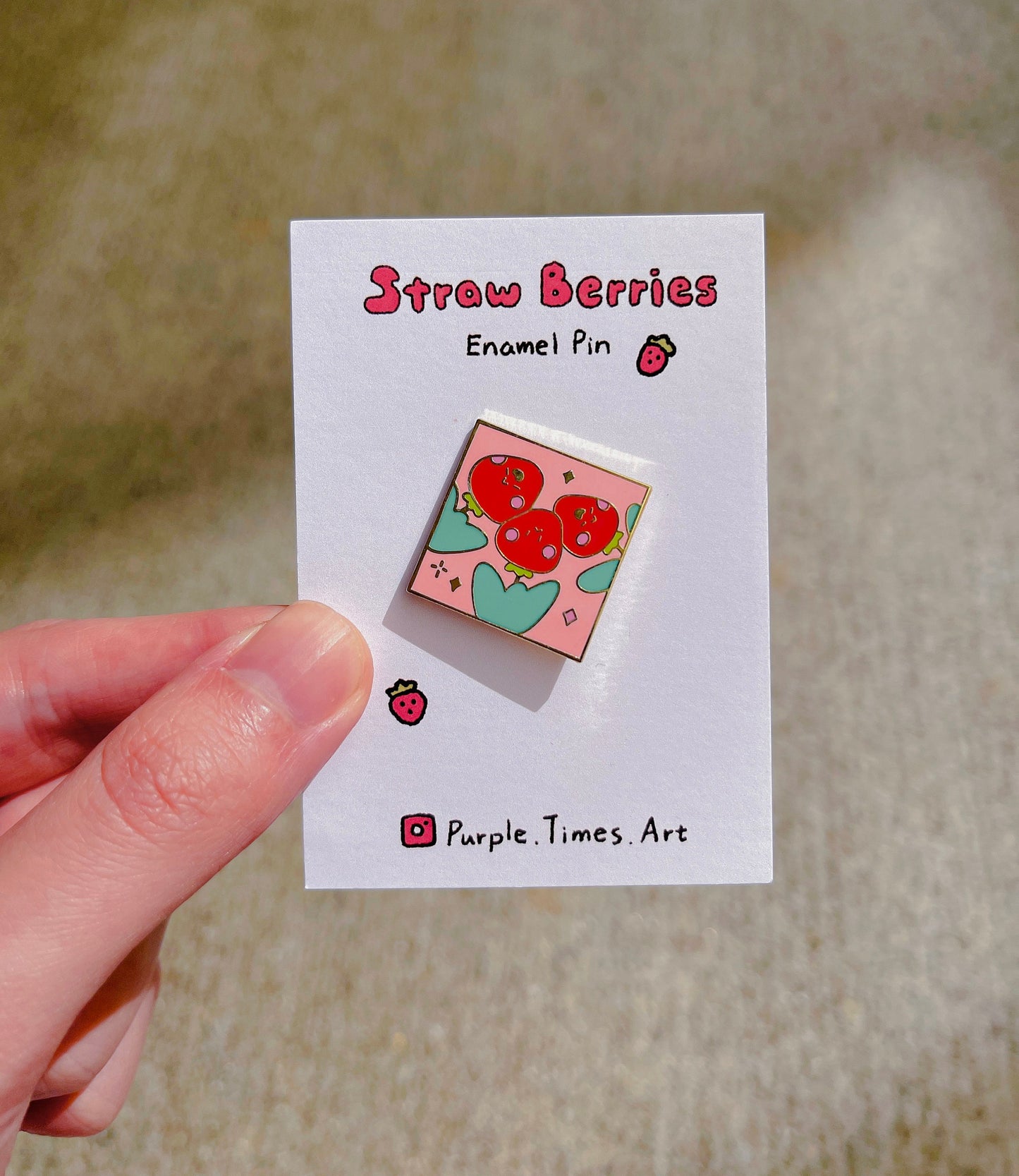 Kawaii Strawberry Friends Enamel Pin-Cute Fruit Hard Enamel Lapel Pin