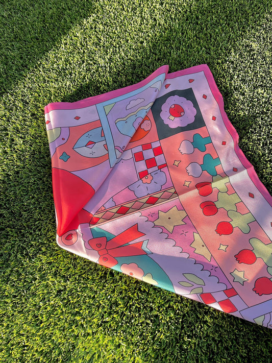 Alice in Wonderland Silk Scarf