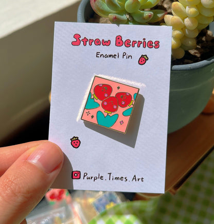 Kawaii Strawberry Friends Enamel Pin-Cute Fruit Hard Enamel Lapel Pin