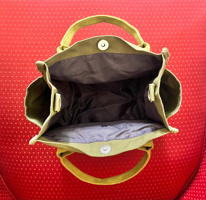 Matcha Cat Embroidered Canvas Tote Bag - Kawaii Daily Shoulder Bag